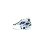 Sapphire & Diamond Pave Band