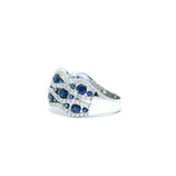 Sapphire & Diamond Pave Band