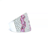 Pink Sapphire & Diamond Band