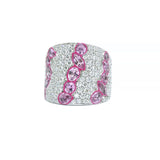 Pink Sapphire & Diamond Band