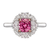 Color-Shift Burmese Sapphire & Diamond Ring