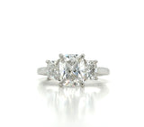 Antique Cushion Three Stone Ring