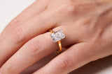 Hidden Halo Radiant Cut Diamond Engagement Ring