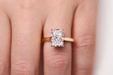 Hidden Halo Radiant Cut Diamond Engagement Ring