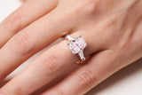 3 Carat Elongated Cushion & Tapered Baguette Diamond Ring