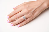 Square Cushion Cut Diamond Engagement Ring