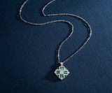 Emerald & Diamond Art-Deco Inspired Pendant