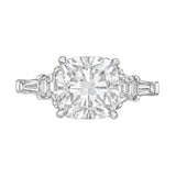 Square Cushion Cut Diamond Engagement Ring