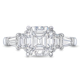 Square Emerald Cut Diamond Engagement Ring