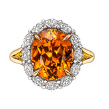 Mandarin Garnet & Diamond Ring..