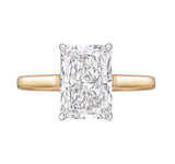 Hidden Halo Radiant Cut Diamond Engagement Ring