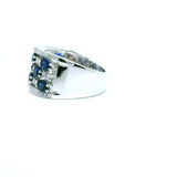 Sapphire & Diamond Checkerboard Band SOLD