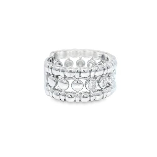 Bezel Set Diamond Bead Ring