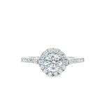 Round Brilliant Diamond Halo Engagement Ring