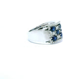 Sapphire & Diamond Checkerboard Band SOLD