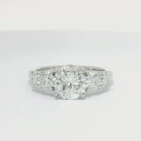 Round Brilliant Graduated Diamond Engagement Ring