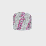Pink Sapphire & Diamond Band