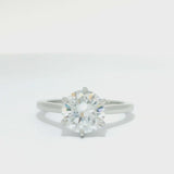 Six-Prong Round Brilliant Solitaire Diamond Engagement Ring