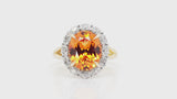 Mandarin Garnet & Diamond Ring..
