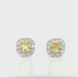 Fancy Yellow Diamond Bouquet Earrings