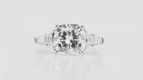 Square Cushion Cut Diamond Engagement Ring