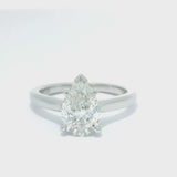Pear Shape Solitaire Diamond Engagement Ring