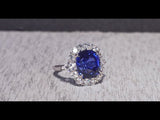 Client Creation- Sold Blue Sapphire & Diamond Bouquet Ring