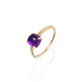 Amethyst cushion cabachon ring, 14k rg (aptw 1.8cts)