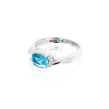 Oval Blue Topaz Ring