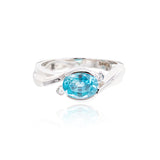 Oval Blue Topaz Ring
