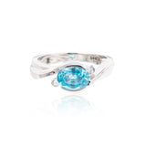 BLUE TOPAZ WITH DIAMONDS,