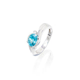 BLUE TOPAZ WITH DIAMONDS,