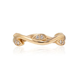 Rose Gold Leaf Eternity Band