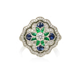 Deco-Style Clover Ring