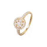 18kt rose gold diamond bouquet engagement ring. 45 diamonds at 0.54cttw. Diamonds are G-H Color, SI Clarity Grade.