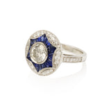 Art Deco Sapphire & Diamond Ring