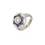 Art Deco Sapphire & Diamond Ring