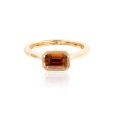 Emerald-Cut Citrine Ring