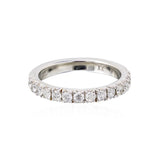 Platinum Part-Way Diamond Band