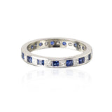 Channel Set Diamond & Sapphire Eternity Band