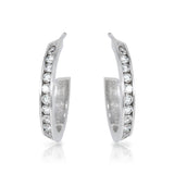 Pair of diamond hoop earrings.84ctttw. G color Vs1 clarity. Channel set diamonds.