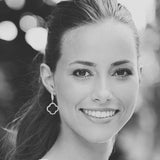 14k wg huggie diamond earring wtih clover shape pave diamond drop.  Diamond weight totally 0.67cttw.