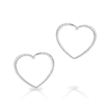 Diamond Pave Heart Hoops