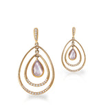14KT Rose Gold Large Triple Tear Drop Earrings By Kabana