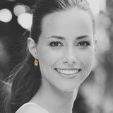 Orange Sapphire Drop Earrings