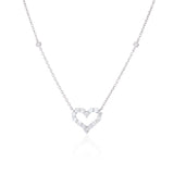 Mini heart pendant with diamonds. 50cttw.