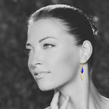 Lapis Earrings With Diamonds