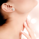 Diamond Pyramid Stud Earrings