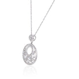 Scattered Diamond Circle Pendant