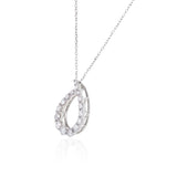 Pear-Shaped Graduated Diamond Pendant
